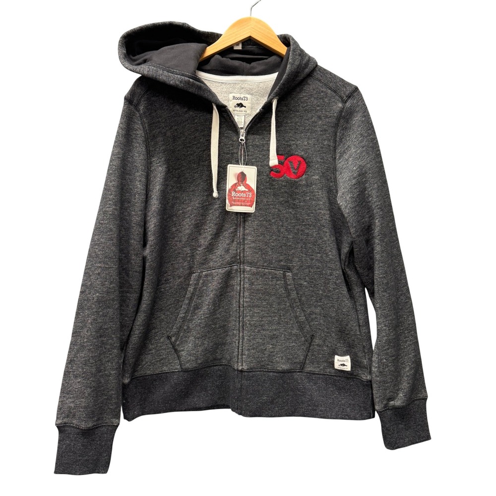 Roots73 Hoodie Mens XL Paddlecreek Gray Full Zip Jacket Vanguard 50th Logo NEW